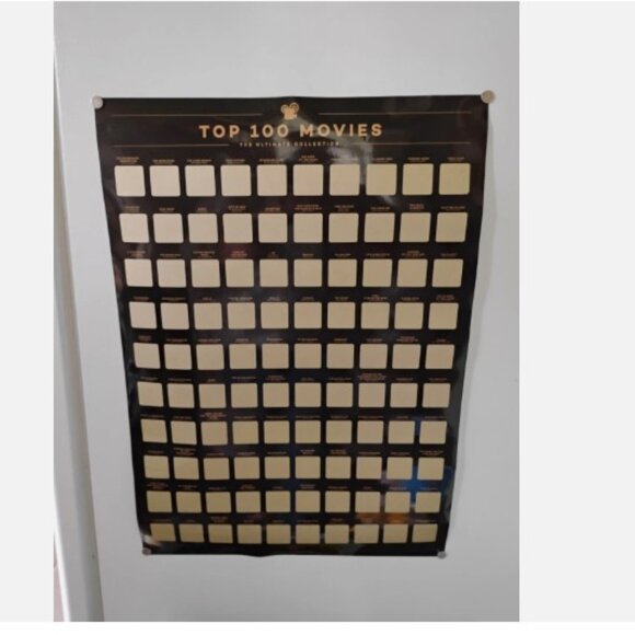 Top 100 Movies Scratch Off Poster 100 Must-See Movies All Time Top Films New - Picture 1 of 4